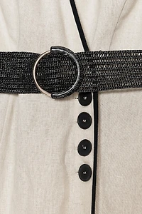ROBE MIDI CEINTURE AVEC LIN