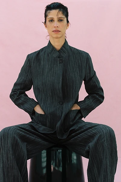 ZW COLLECTION STRIPED LINEN BLAZER
