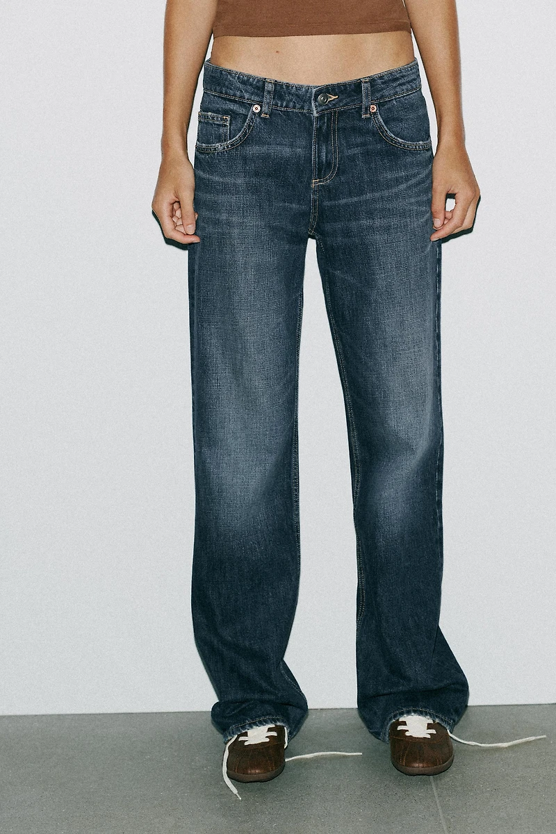 JEAN TRF WIDE LEG TAILLE BASSE