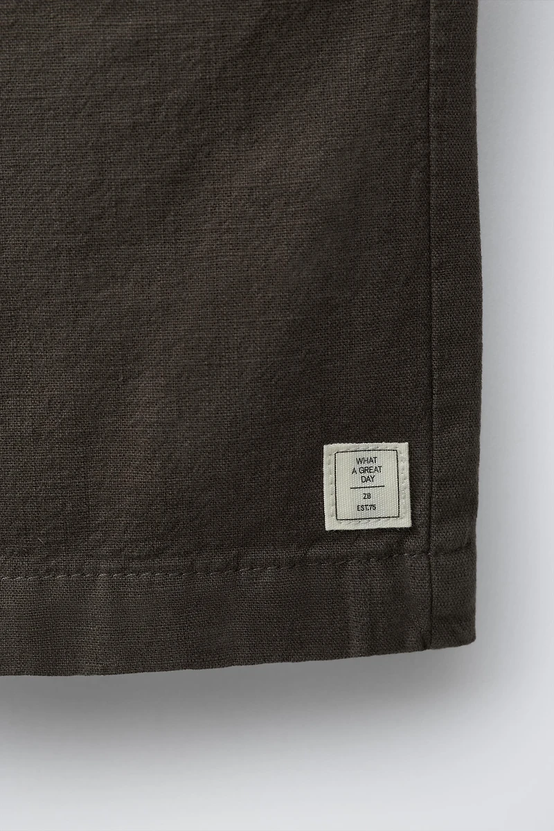 COTTON ELASTIC WAIST SHORTS