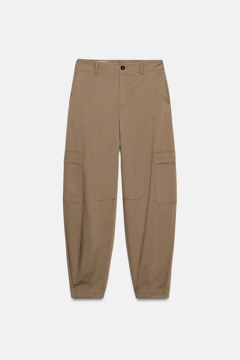 PANTALON CARGO TAILLE HAUTE