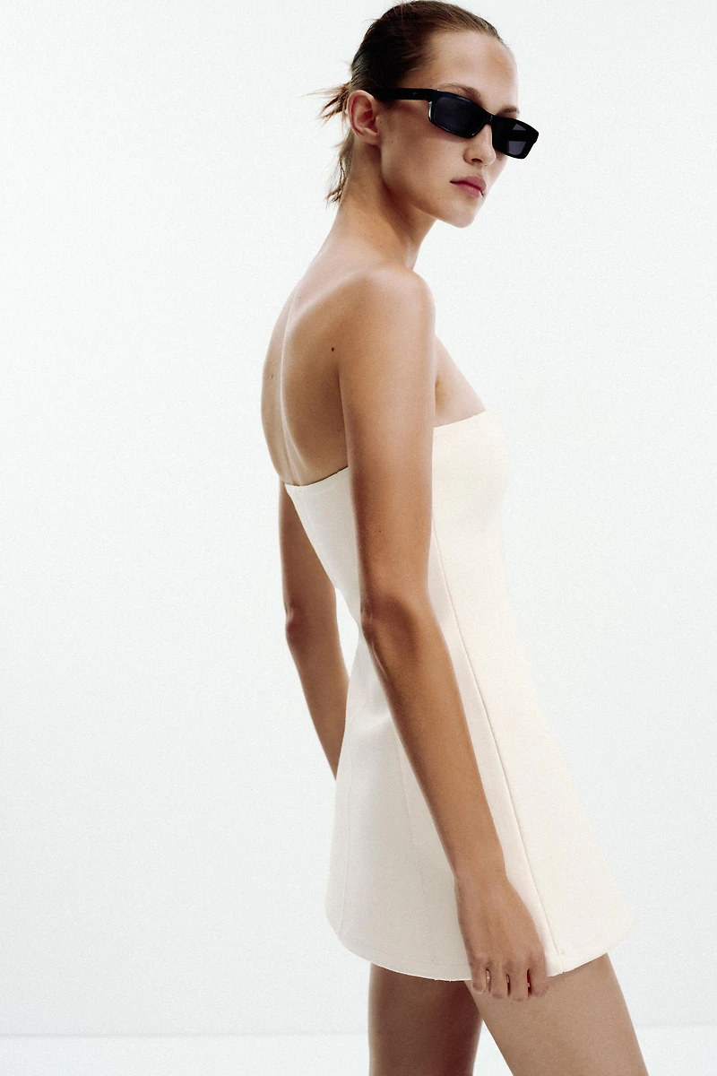 INTERLOCK STRAPLESS DRESS