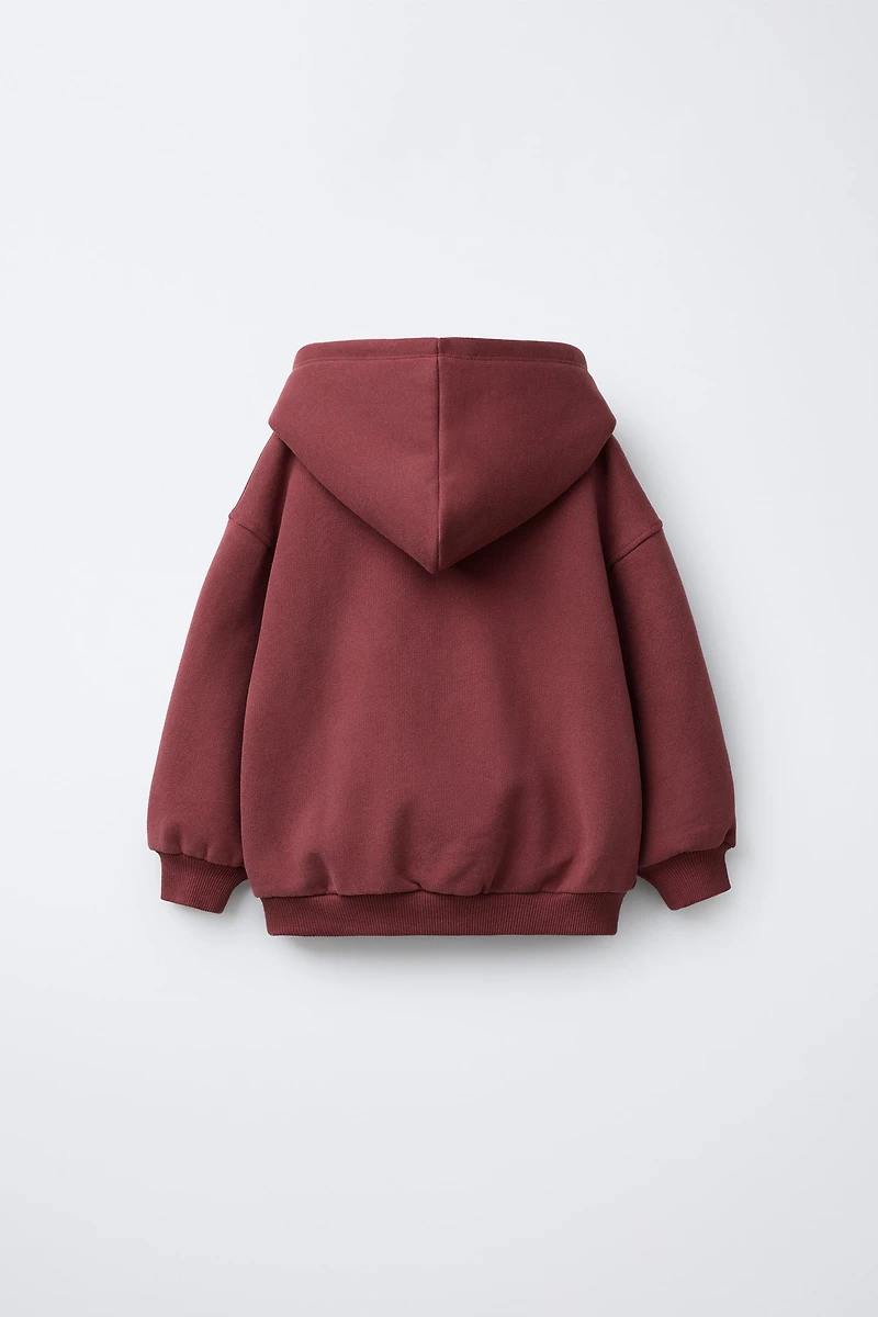HOODED SWEATSHIRT WITH TEXT