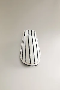 STRIPED TERRY BATHROOM SLIPPERS