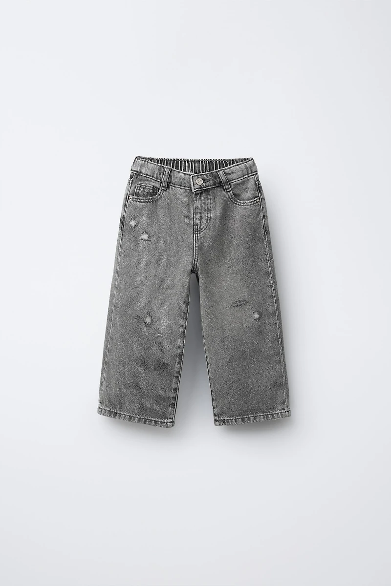 STAR APPLIQUÉ WIDE LEG JEANS