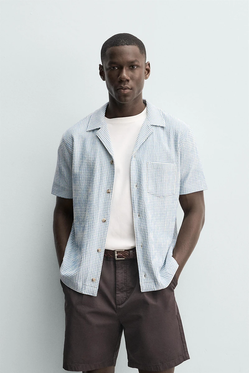 CHEMISE REGULAR FIT SEERSUCKER