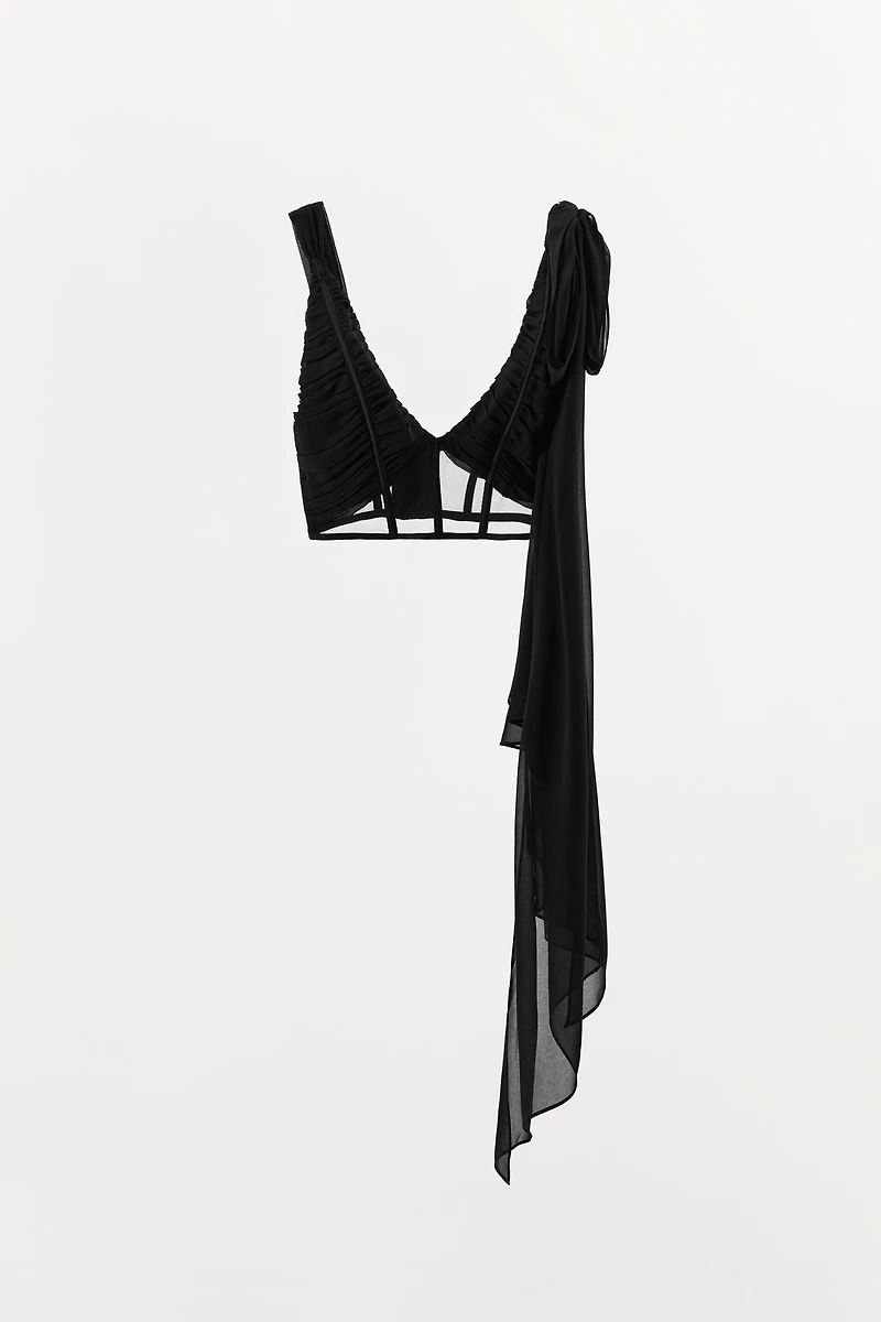 TOP BUSTIER DRAPÉ BIMATIÈRE