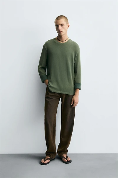WASHED COTTON SWEATER