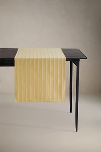 CHEMIN DE TABLE RAYURES BRODÉES