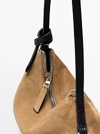 Small split suede leather bag