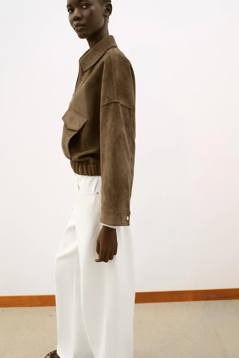FAUX SUEDE JACKET