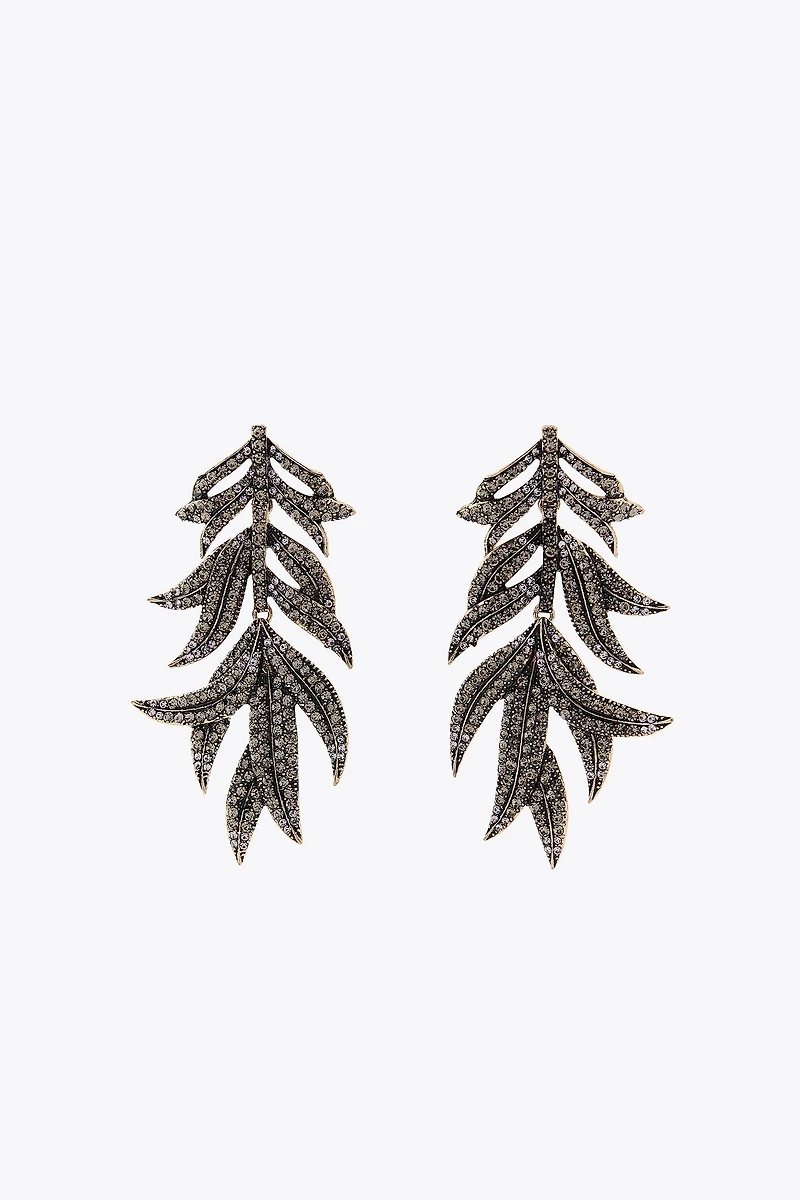 JEWEL LEAF EARRINGS
