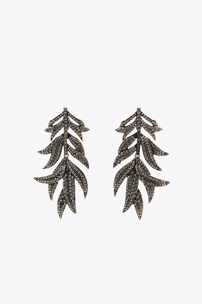 JEWEL LEAF EARRINGS