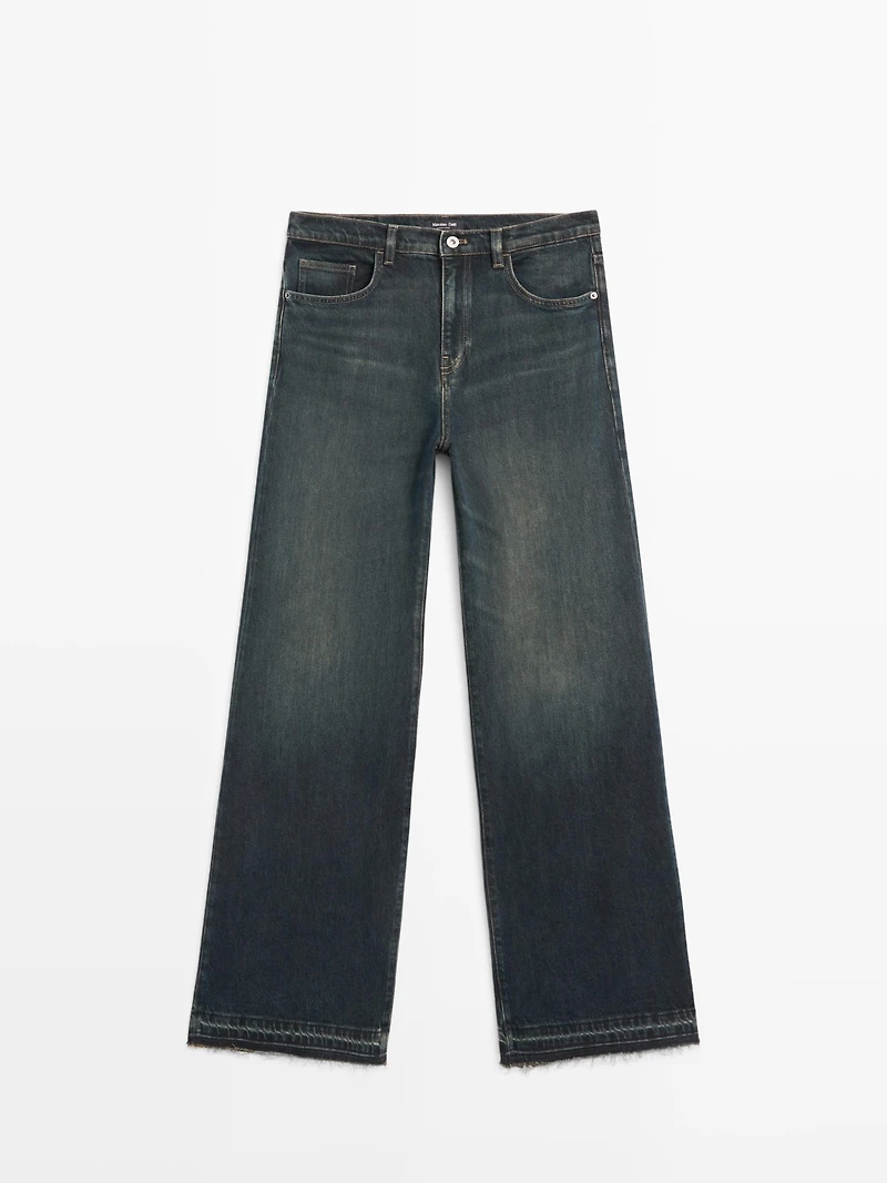 Mid-rise bell bottom jeans
