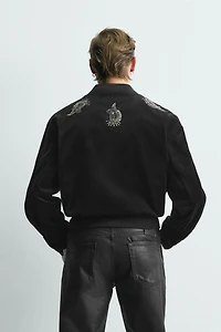 LIMITED EDITION EMBROIDERED VELVET BOMBER JACKET