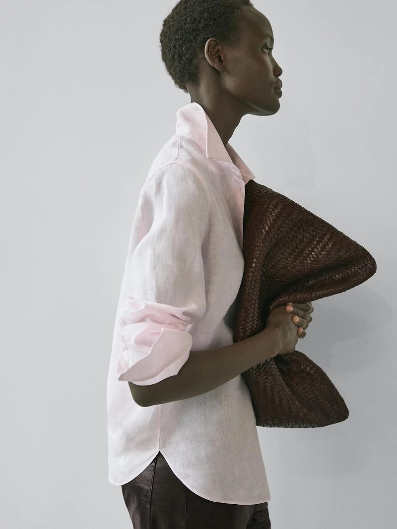 Flowing 100% linen shirt