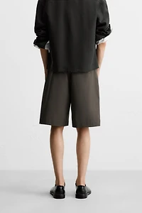 BELTED WIDE FIT BERMUDA SHORTS