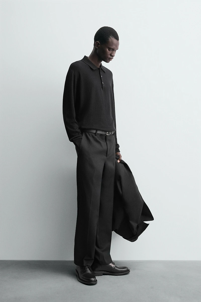 POLO EN MAILLE DE COTON ET LAINE