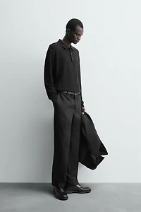 POLO EN MAILLE DE COTON ET LAINE