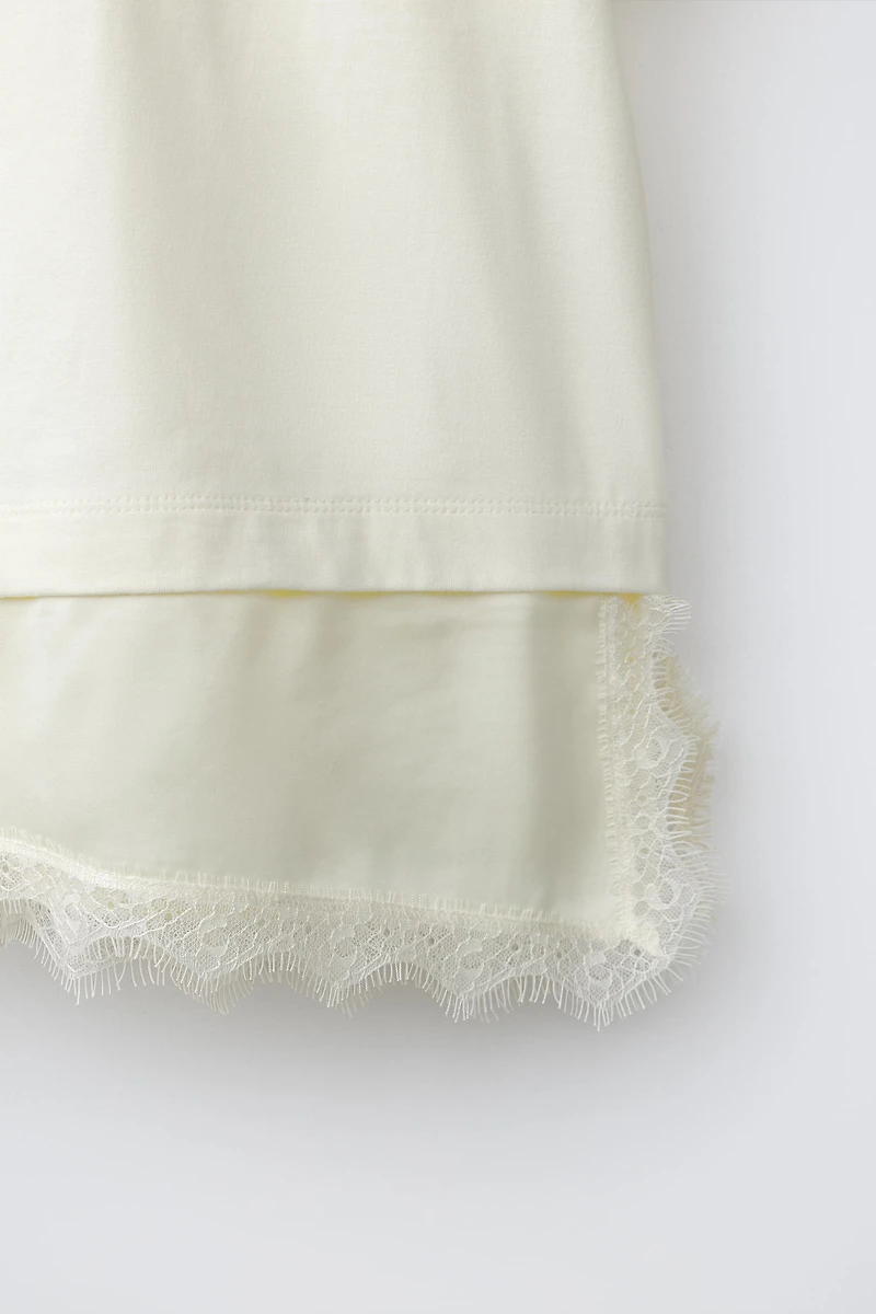 COMBINATION LACE T-SHIRT