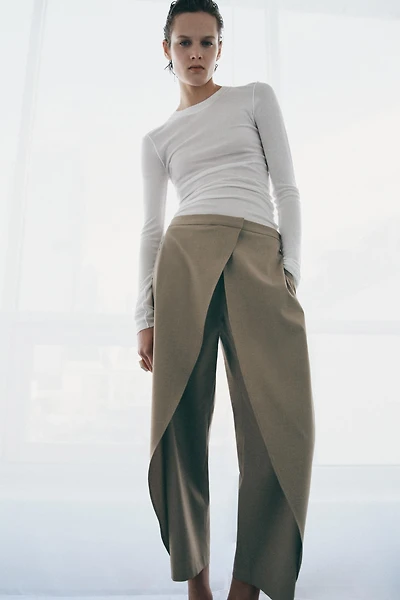 ZW COLLECTION FRONT WRAP PANTS