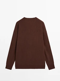 100% cashmere V-neck oversize cardigan