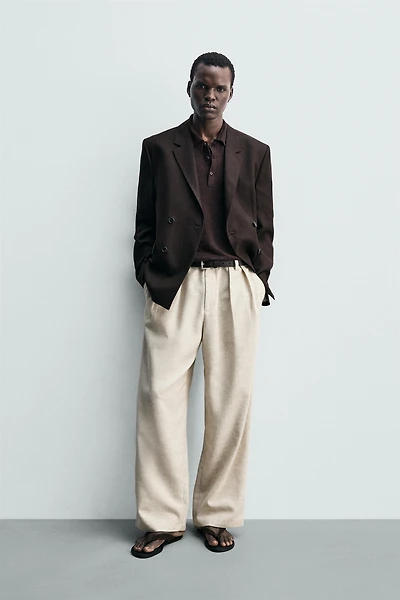 PLEATED RELAXED FIT PANTS