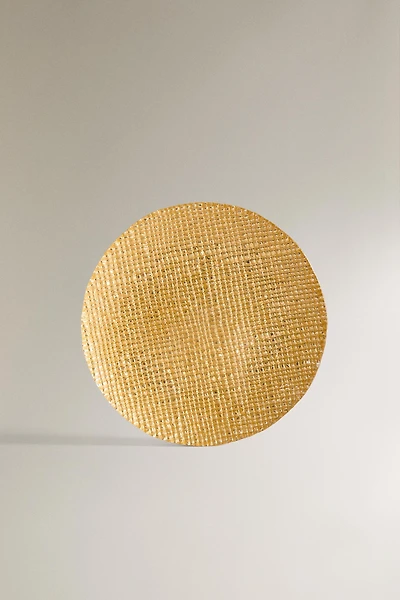 IRREGULAR GOLDEN GLASS DESSERT PLATE