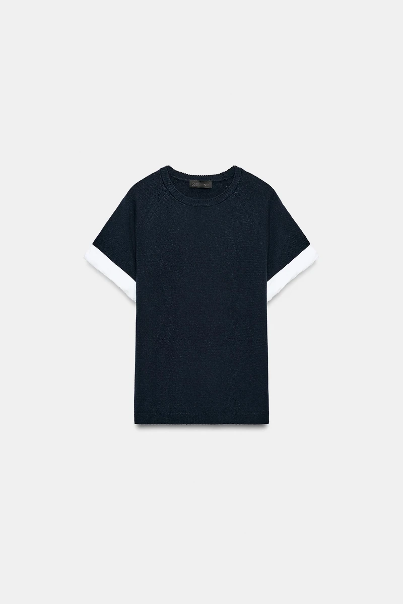 CONTRAST CUFF KNIT JUMPER