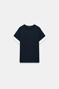 CONTRAST CUFF KNIT JUMPER