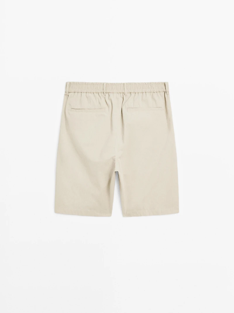 Bermuda carpenter en popeline de coton