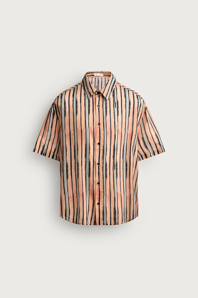 COTTON-VISCOSE STRIPED SHIRT