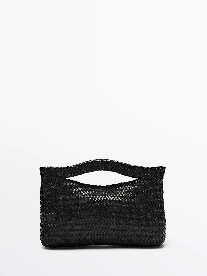 Woven nappa leather mini bag