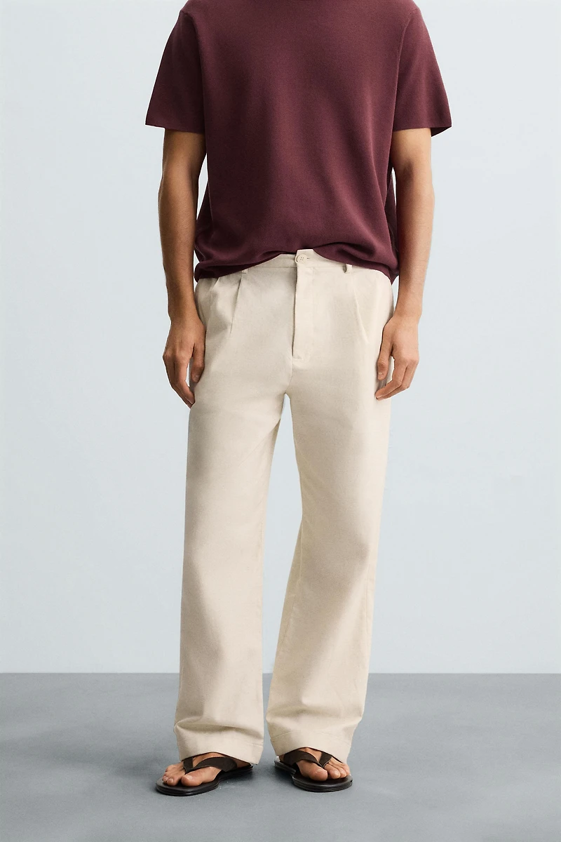 PANTALON COTON - LIN PLIS