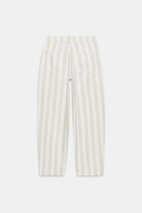 ZW COLLECTION MID-RISE STRIPED TAPERED JEANS
