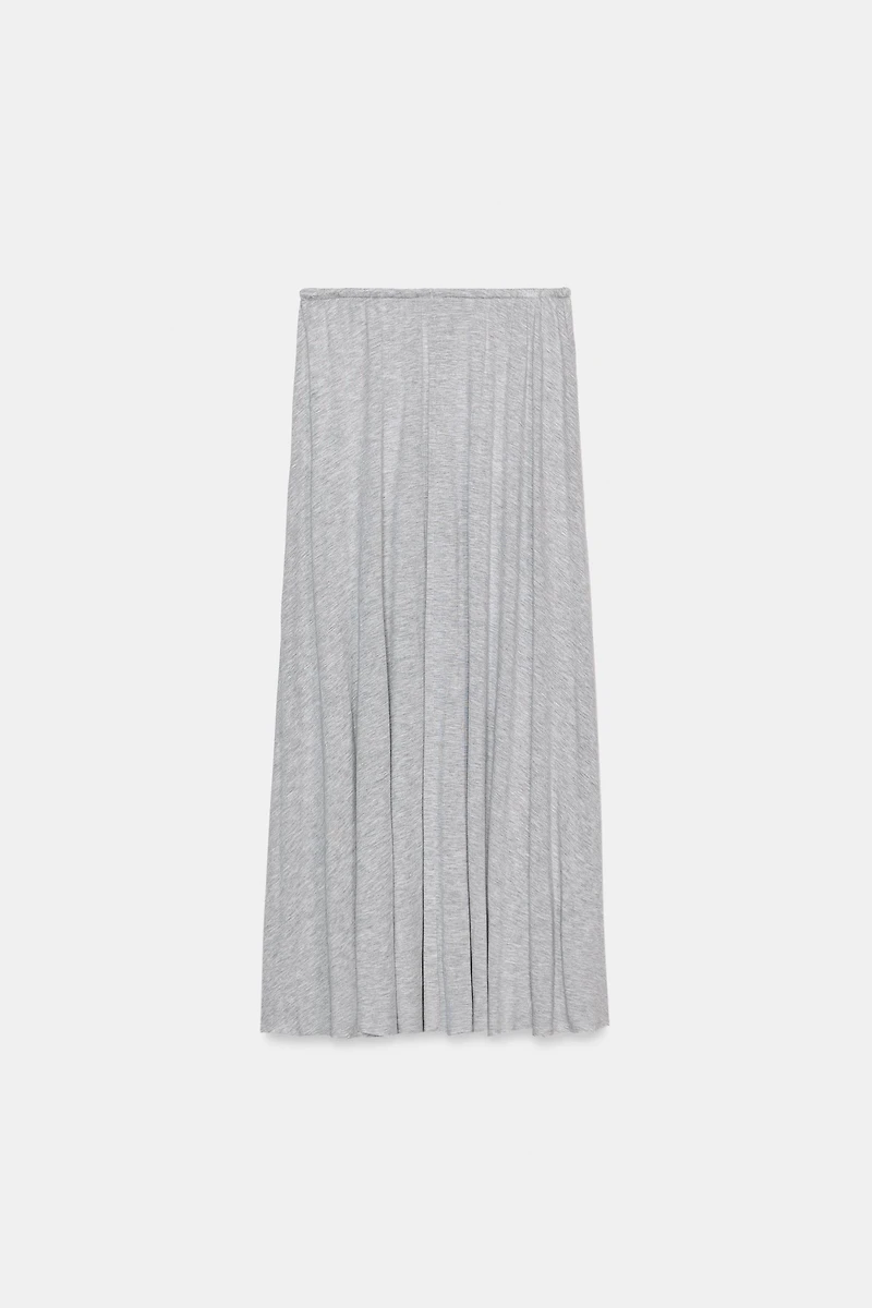 RUFFLED MIDI SKIRT