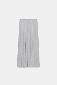 RUFFLED MIDI SKIRT