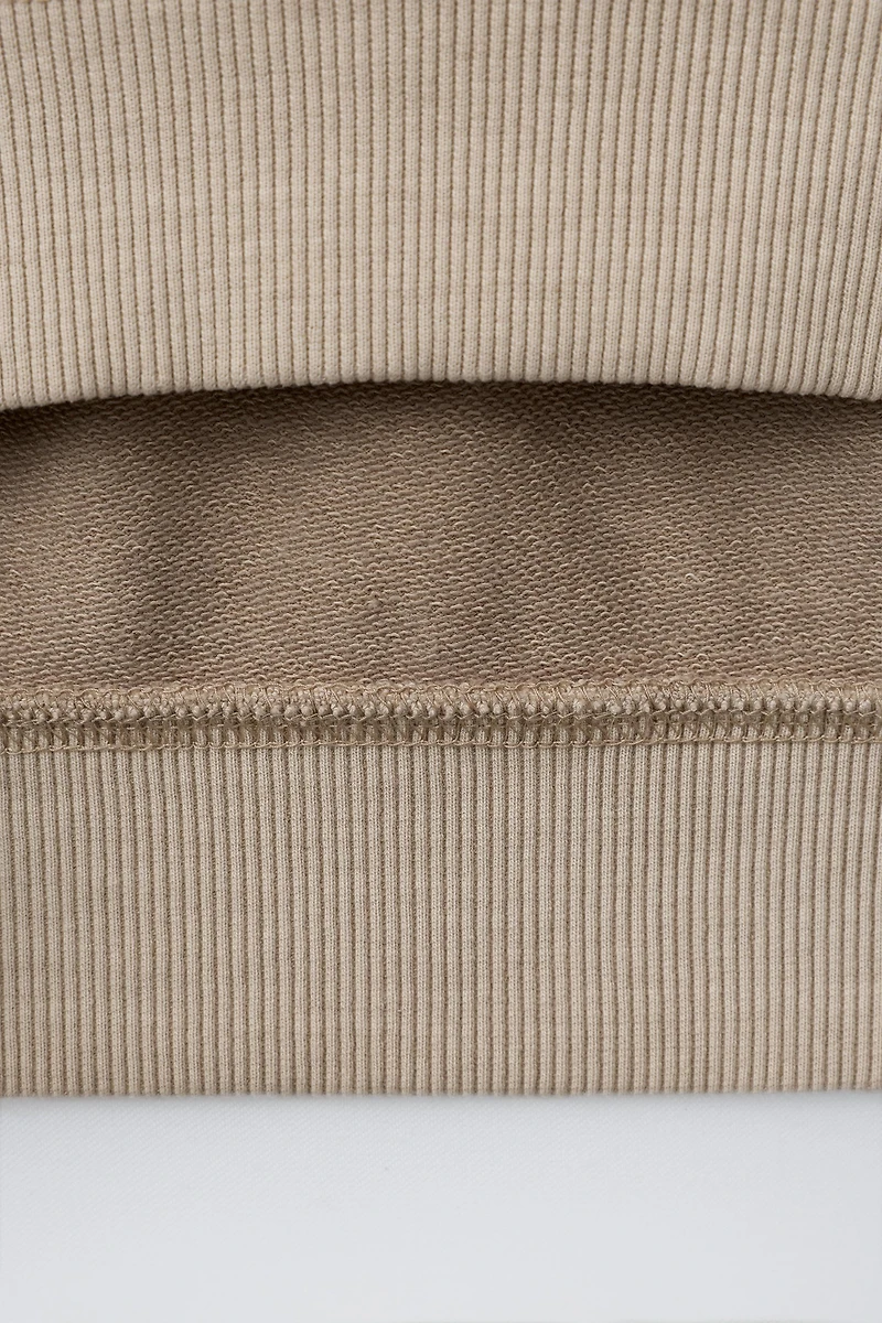 GARMENT DYED PLAIN SWEATSHIRT