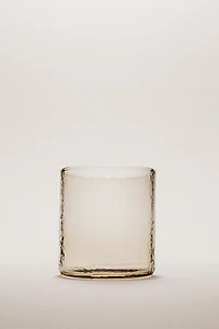 VERRE EN VERRE RECYCLABLE MARTELÉ