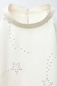 TOP À COL HALTER STRASS