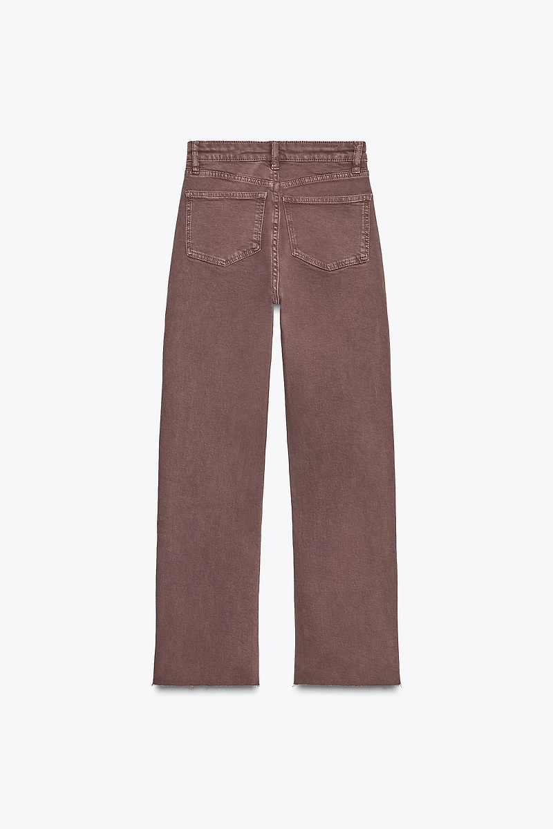 TRF HIGH-WAISTED CROPPED FLARE JEANS