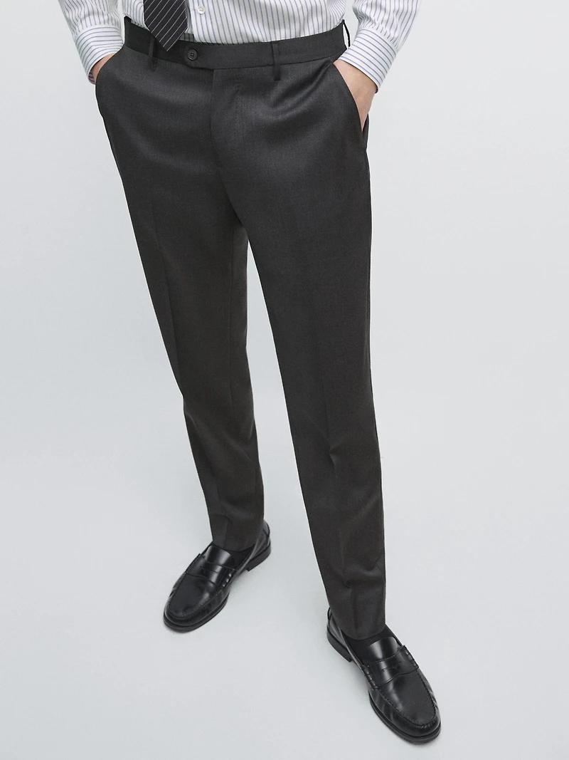 Cold wool suit trousers