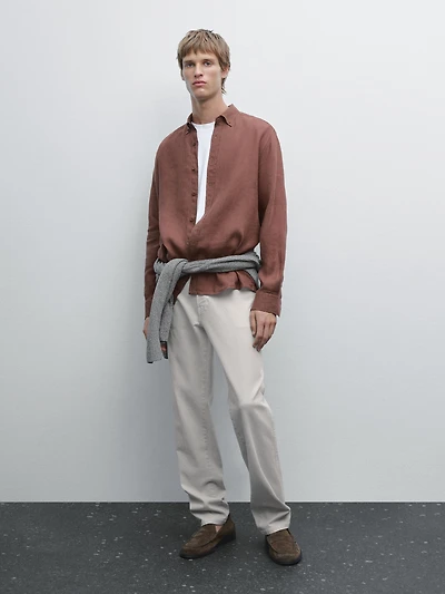 100% linen regular fit shirt