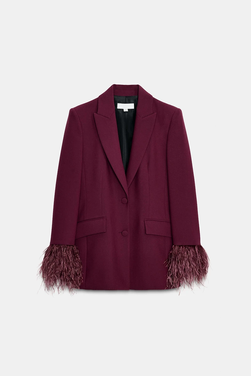 FEATHER CUFF BLAZER