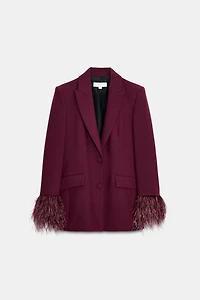 FEATHER CUFF BLAZER