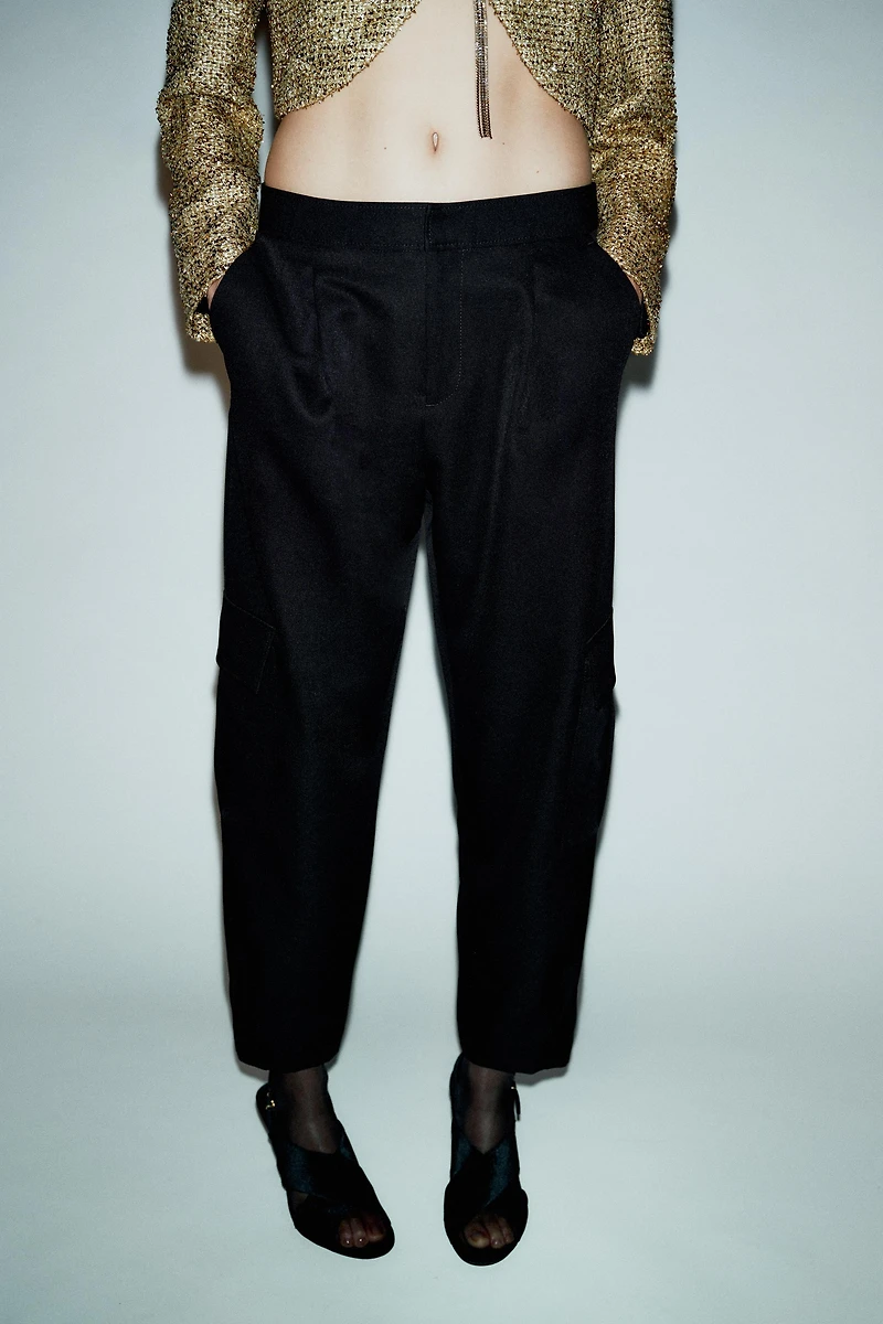 TAPERED CARGO POCKET PANTS