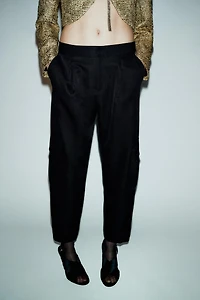 TAPERED CARGO POCKET PANTS