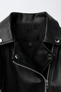 FAUX LEATHER BIKER JACKET