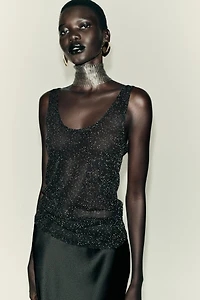 METALLIC THREAD TOP