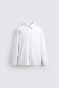 CHEMISE REGULAR FIT EN POPELINE